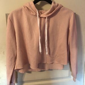 Light Pink Cropped Hoodie